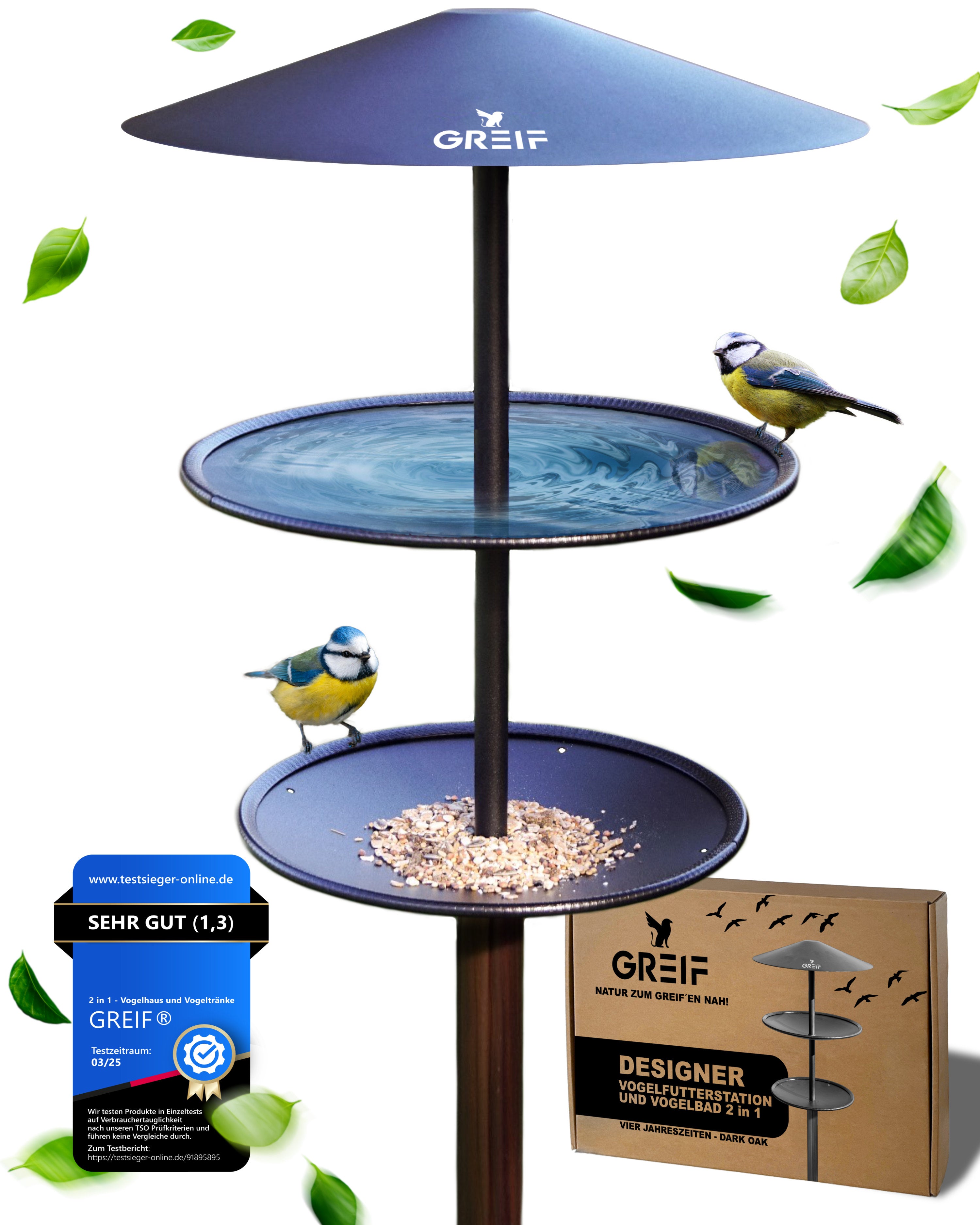GREIF® Vier Jahreszeiten: 2in1 Vogelhaus & Vogeltränke – Financial Sovereign Engagement GbR